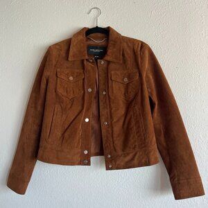 Marc New York Andrew Marc Women's Size M Cognac Leather Suede Jacket